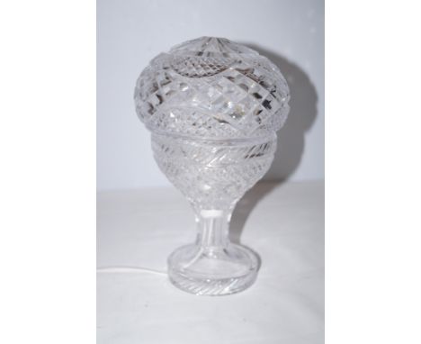 Cut glass crystal table lamp Height 15 cm 