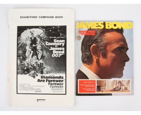 James Bond: Diamonds Are Forever (1971)  Exhibitors Campaign Book (no cuts) 10 x 14 inches; together with a related promotion