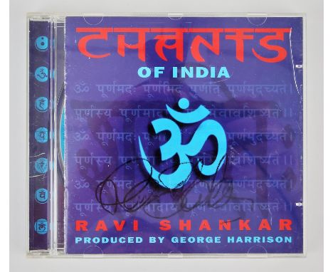 Ravi Shankar (1920-2012) - Autographed CD, Chants of India, 1997, Signed by Shankar in black ink to front cover of the bookle