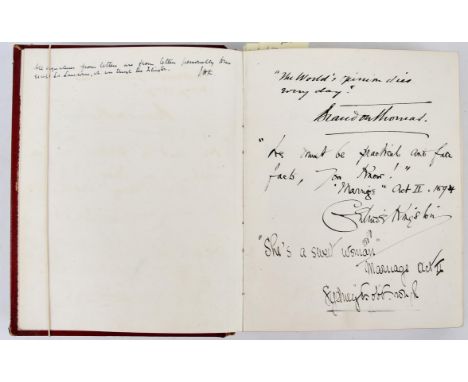 Autograph Album: containing Autograph Letters Signed by Winston Churchill, Alice Balfour, and Francis Curzon, with approx. 13