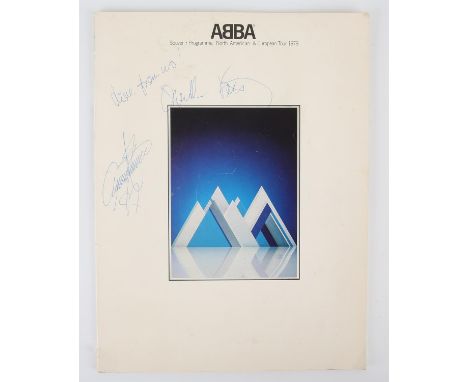 Abba: Autographed Original Souvenir Programme North American & European Tour 1979 - Signed by Agnetha Fältskog and Anni-Frid 