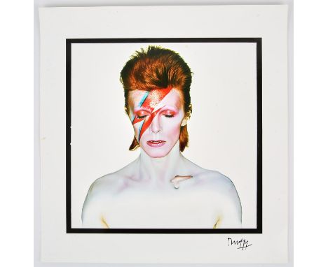 § Brian Duffy (British, 1936-2010). David Bowie, Aladdin Sane, Eyes Closed Portrait, London, 1973. Limited Edition, 8/100, Ul