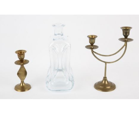 The Lord of the Rings - Rivendell candle holders and an unusual looking glass vessel prop. Provenance: The vendor owned an ev