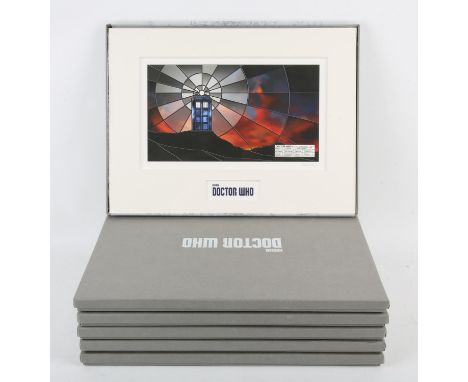Doctor Who - Six limited edition mounted prints in presentation boxes with decorated tissue paper and certification of author