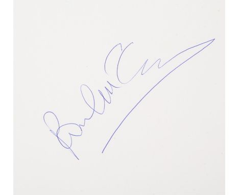 Autographs: Paul McCartney (The Beatles)  Signed in the centre of a single page from an autograph book in blue ink, the page 