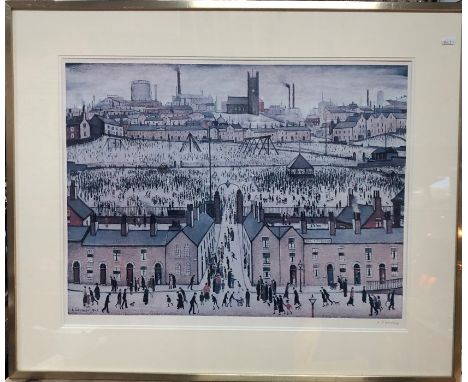 Laurence Stephen Lowry (1887-1976) - 'Britain at Play', ltd ed print, pencil signed to lower right margin, 47 x 60 cm, back s