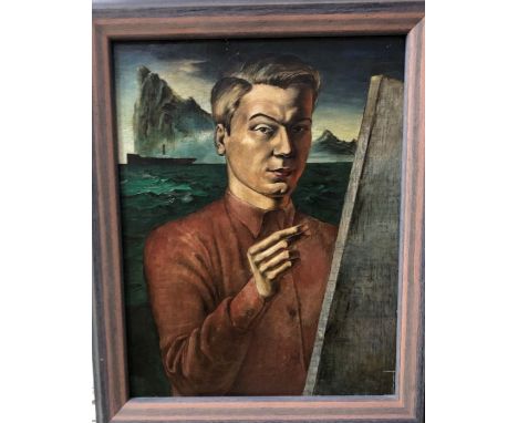 Adolf Odenthal (1913-1985) - A pair of portraits - Self portrait and Portrait of his wife, oil on canvas laid on panel, 60 x 