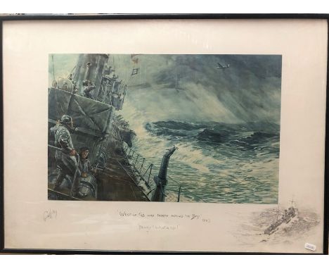 Charles Johnson Payne 'Snaffles' (1884-1967) - 'West of Gib and North Across the Bay: Blimey! What a life!', print, pencil si