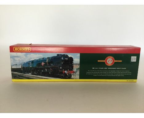 HORNBY: An 00 gauge boxed scale model BR 4-6-2 'Clan Line' Merchant Navy Class locomotive numbered R2169. Est. £30 - £50.