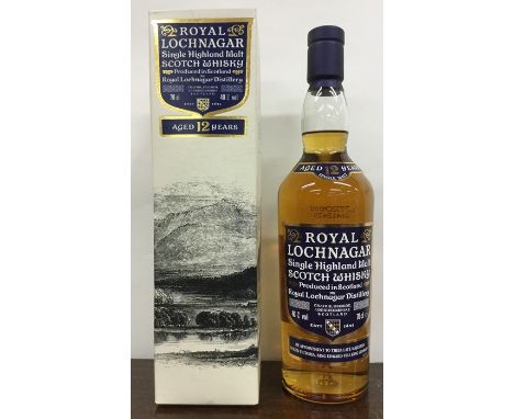 1 x 70cl bottle of Royal Lochnagar Single Highland Malt Scotch Whisky Aged 12 Years in box. (1)