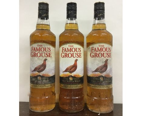 Three x 70cl bottles of The Famous Grouse Finest Scotch Whisky. (3)