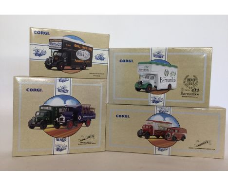 CORGI: Four boxed "Classic Commercials from Corgi" die-cast model vehicles numbered 97088; 97087; 97752, and 97735. (4). Est.