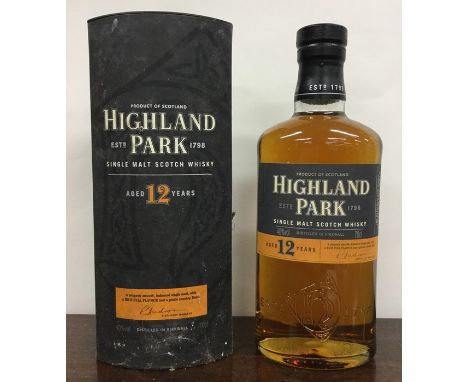 1 x 70cl bottle of Highland Park Single Malt Scotch Whisky Aged 12 Years in box. (1)