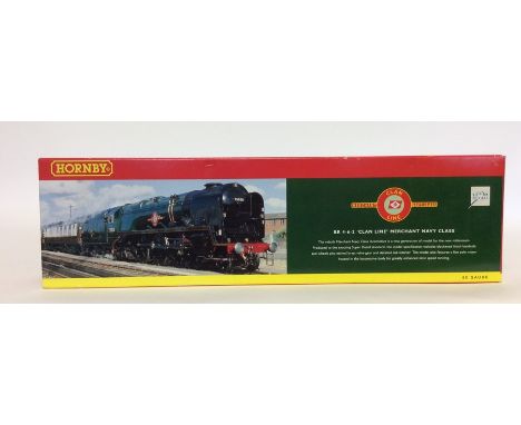 HORNBY: An 00 gauge boxed scale model BR 4-6-2 'Clan Line' Merchant Navy Class locomotive numbered R2169. Est. £30 - £50.