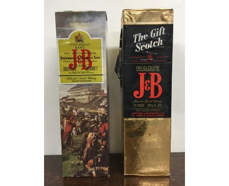 Two x 75cl bottles of boxed Justerini and Brooks Ltd (J&amp;B) Rare Blended Scotch Whisky, one in a Derby Day, circa 1857 box