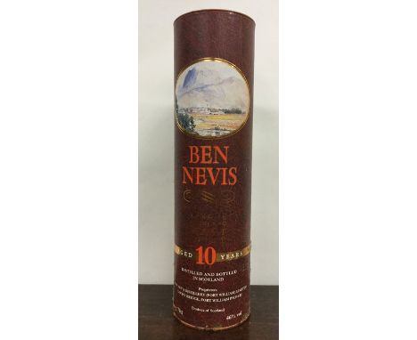 1 x 70cl bottle of Ben Nevis Single Highland Malt Scotch Whisky in cylindrical box. (1)
