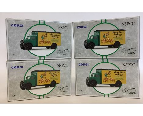 CORGI: Four boxed NSPCC die-cast model Bedford Vans numbered 97123. (4). Est. £20 - £30.