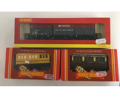 HORNBY: Two 00 gauge boxed scale model GWR 4 Wheel Coaches numbered R 446, one for "Track Maintenance Department", together w