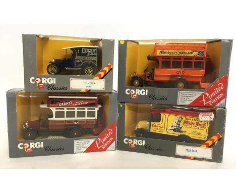 CORGI: Four boxed "Classics" die-cast model vehicles numbered: C906/3; 865; 975, and 888. (4). Est. £20 - £30.