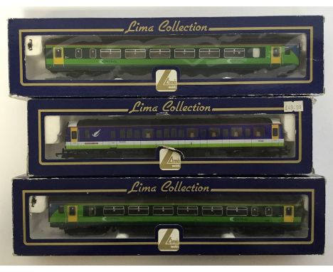 LIMA: Two 00 gauge boxed scale model "Central" locomotives in green numbered, one numbered L204935, together with another sim