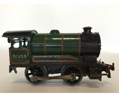 HORNBY By MECCANO LTD.: An Antique Type 51 mechanical engine in green livery numbered 50153. Est. £30 - £50.