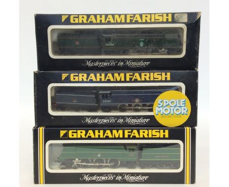 GRAHAM FARISH: Three N gauge boxed scale model "Masterpieces in Miniature" locomotives, numbered 1523; 1507, and 8314. (3). E