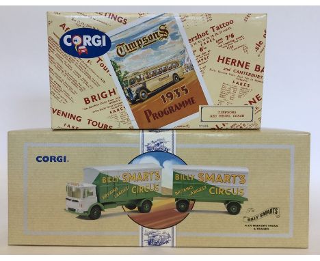 CORGI: A boxed die-cast model "Timpsons AEC Regal Coach", 1935 Programme, together with a "Classic Commercials from Corgi", "