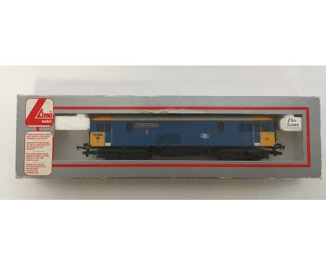 LIMA: An 00 gauge boxed scale model locomotive numbered LIMA 205012A5 in blue and yellow. Est. £20 - £30.