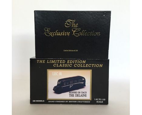 CORGI: A boxed GB Models "The Limited Edition Classic Collection" LEC 01 Bedford OB Coach, The Delaine, together with a boxed
