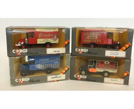 CORGI: Four boxed "Classics" die-cast model vans numbered as follows: C824/3; C906/9; C859/3, and C824. (4). Est. £20 - £30.