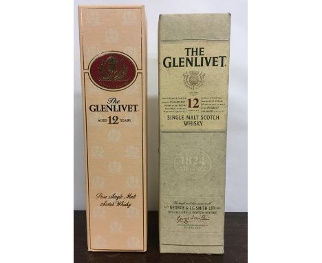 1 x 70cl bottle of The Glenlivet Single Malt Scotch Whisky 12 Years of Age in box, together with 1 x 70cl bottle of The Glenl