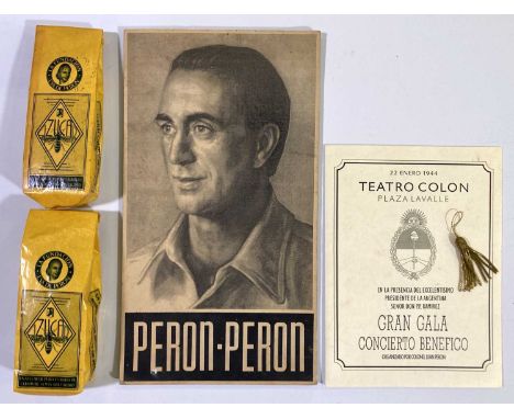 (EVITA 1996) prop - Theatre programme as well as a collection of original props COA from Propmasters: 30th Anniversary auctio