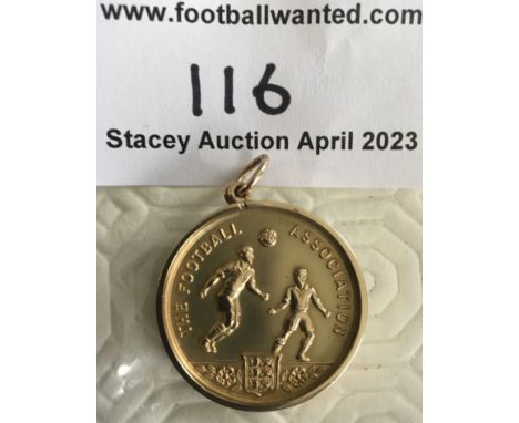 1946 Charlton Athletic FA Cup Final Football Medal: Gold medal with ring suspension awarded to Sailor Brown for playing in th