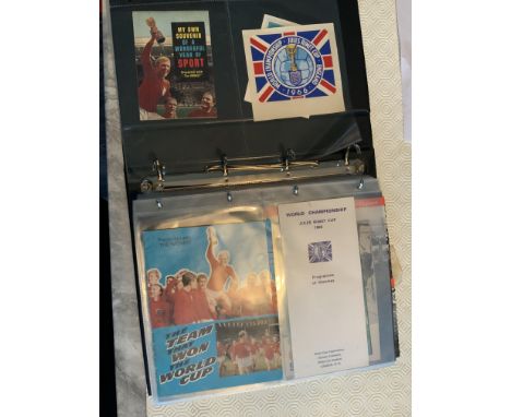 1966 World Cup Football Memorabilia Folder: So many nice pieces of original memorabilia, this is a must view. Includes Westcl