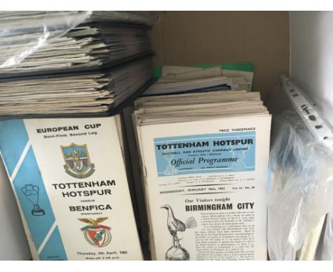 Tottenham 1960s Home Football Programmes: Many hundreds in good condition with some full sets C/W 11 handbooks from the 60s o