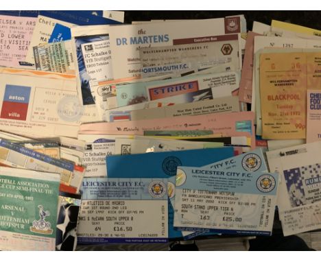 Football Ticket + Fixture Card Collection: Wide range of clubs including some big match. 170 tickets with lots of 90s but qui