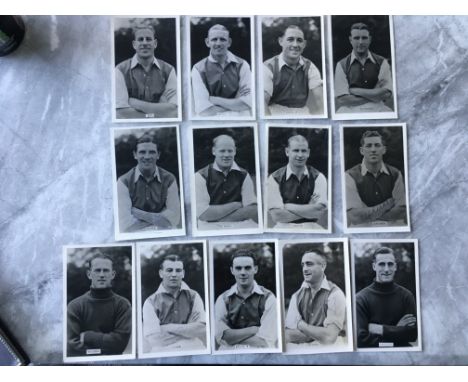 Arsenal 38/39 Signed Football Player Postcards: Original postcards from around 1938 including hand signed by Carr B Jones L J