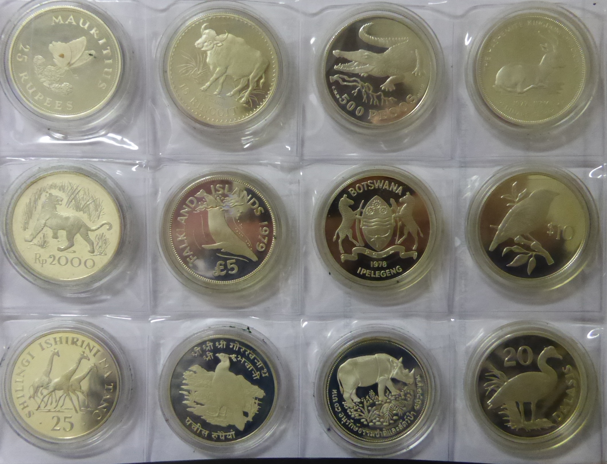 'Conservation Coin Collection' 24 x sterling silver proof crown-size ...