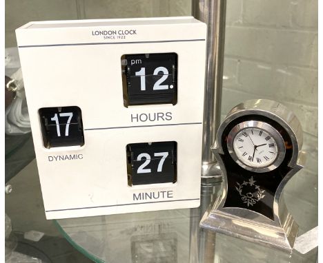 TORTOISESHELL QUARTZ MANTLE CLOCK WITH JAPANESE MOVEMENT &amp; A LONDON CLOCK CO CLOCK