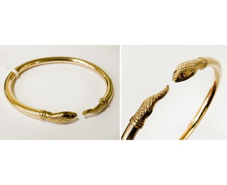 9CT GOLD RUBY SNAKE BRACELET 38.6 GRAMS APPROX