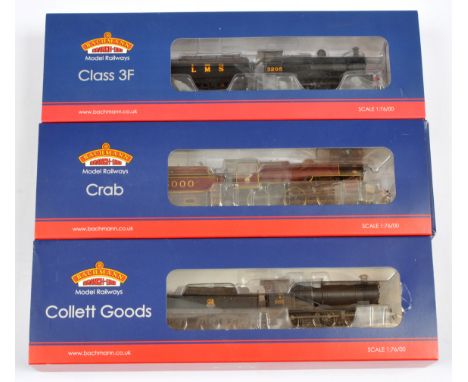 Bachmann Group of 3x British Outline Steam Locomotives. Comprising 31-627 0-6-0 LMS Black 3205 loco &amp; tender (coal load m