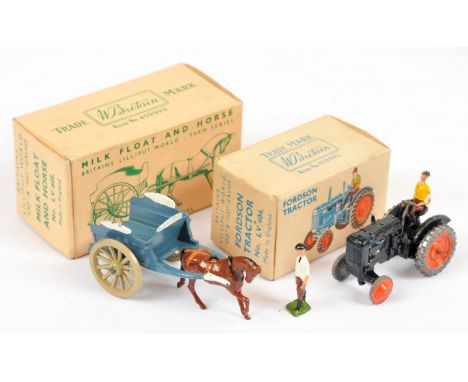 Britains Liliput World pair of boxed vehicles. Comprising LV/6-4 Fordson Tractor with driver figure &amp; LV/605 Horse Drawn 