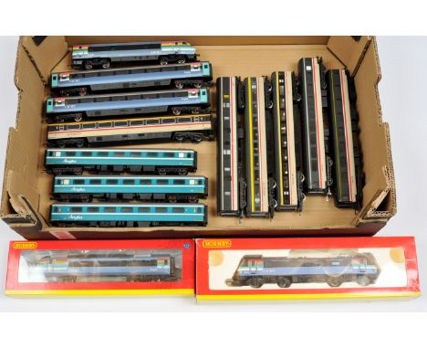 Hornby / China &amp; Lima group of Loco's &amp; Coaches. To include Hornby China R4396 One Railways Anglia Mk.3 DVT + Non Pow