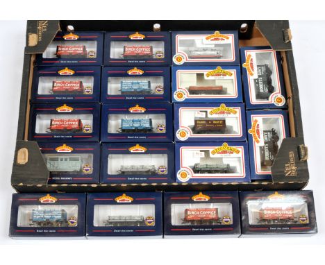 Bachmann Branchline group of boxed wagons. To include 33-154 9 plank "Roberts Davy"; 33-507 tank wagon "DCL"; 37-104 7 plank 
