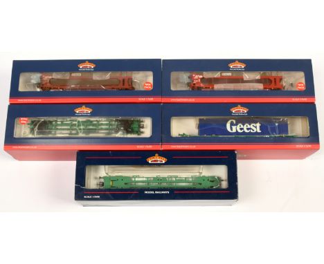Bachmann 00 Gauge 5 x Wagon Twin Packs consisting of 37-308 Intermodal Bogie Wagon with Geest Container, 37-304/05 Intermodal