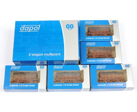 Dapol B1005MHOPW 5x 21 Ton BR Hopper Wagon Pack - weathered. Condition: Mint in Excellent Plus to Near Mint boxes &amp; outer