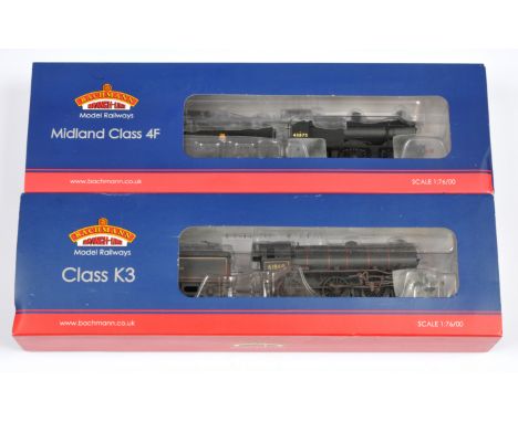 Bachmann pair of Steam Loco's. Comprising 31-881 BR Black Class 4F; 32-280 BR Black Class K3 - Weathered. Boxes have been aff