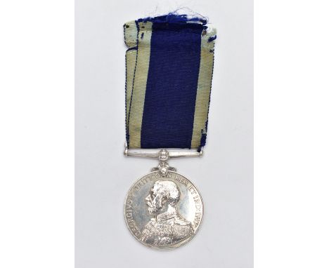 A WWI GEORVE V LONG SERVICE MEDAL, awarded to F.E. Beames A.B. H.M.S Severn, approximate gross weight 34.7 grams, (condition 