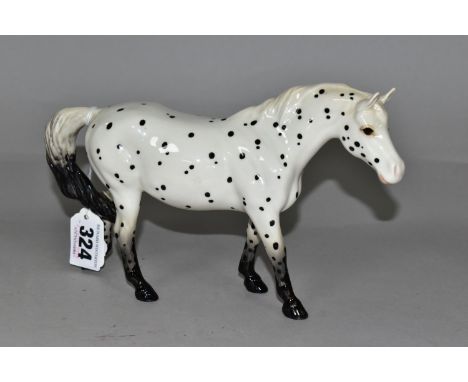 A BESWICK APPALOOSA (SPOTTED WALKING PONY), model no 1516, printed backstamp, height 13cm (1) (Condition report: light crazin