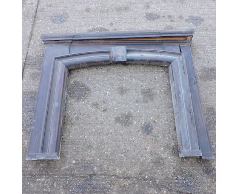 A 19th century carved wooden fire surround, 142 x 174cm